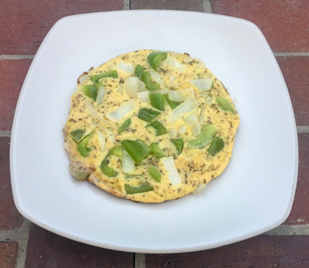 Green pepper and onion frittata